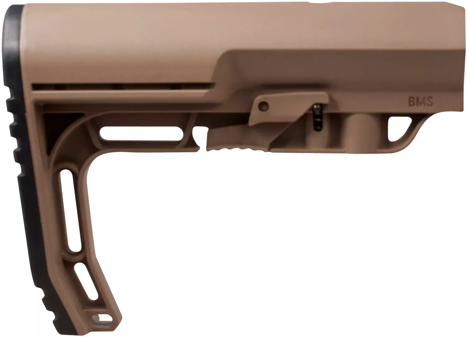 Mission First Tactical BMSSDE Battlelink Minimalist Stock Collapsible Scorched Dark Earth Synthetic for AR-15, M16, M4 with Commercial Tube (Tube Not Included)