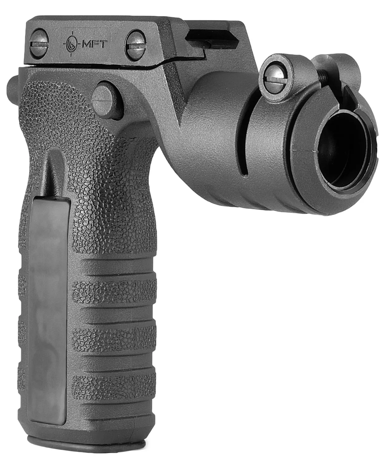 Mission First Tactical RTG React Vertical Grip Black Polymer with Torch Holder for ARPlatform UPC: 676315024934
