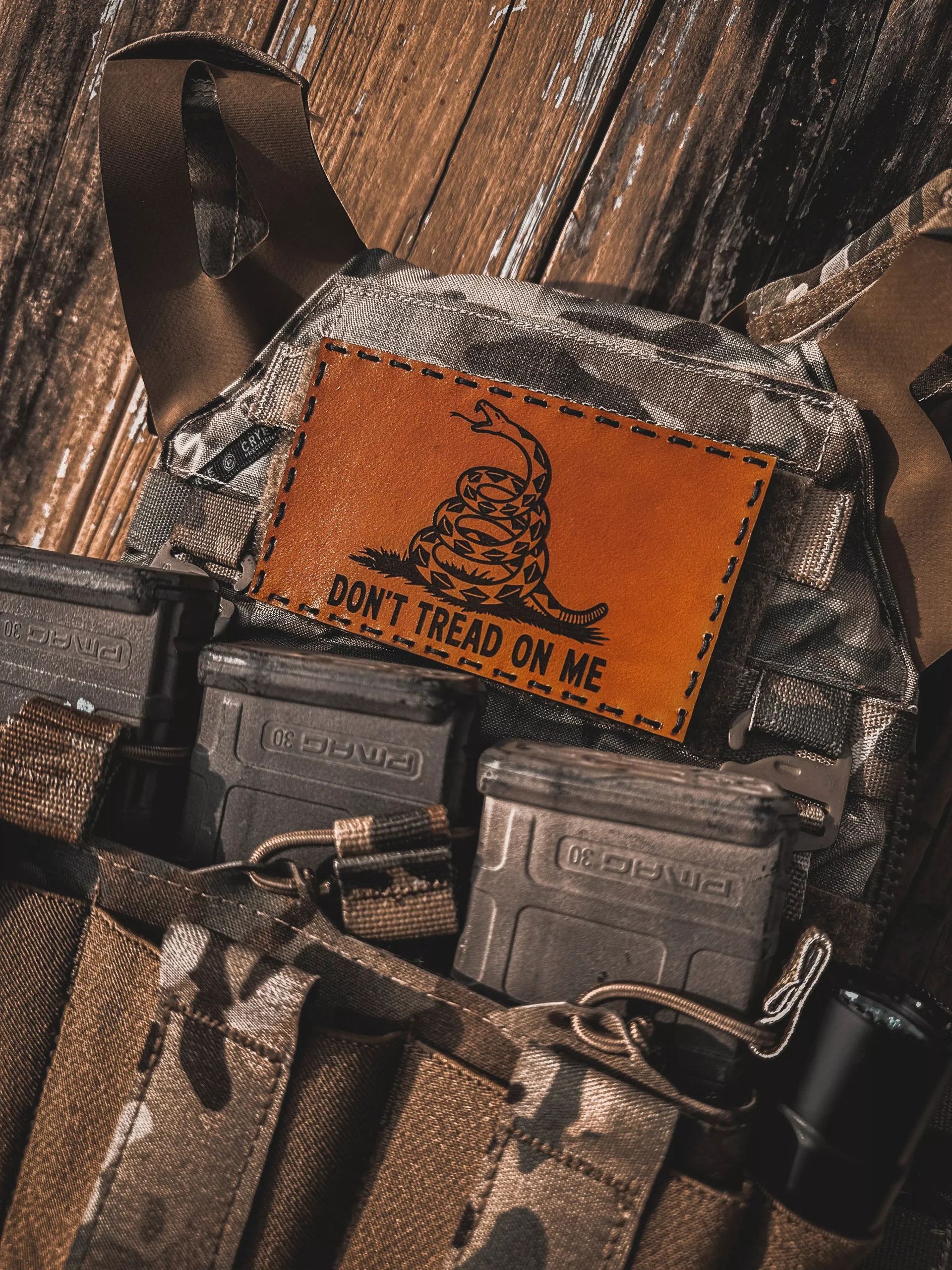 Moral Decay Don't Tread On Me Leather Patch