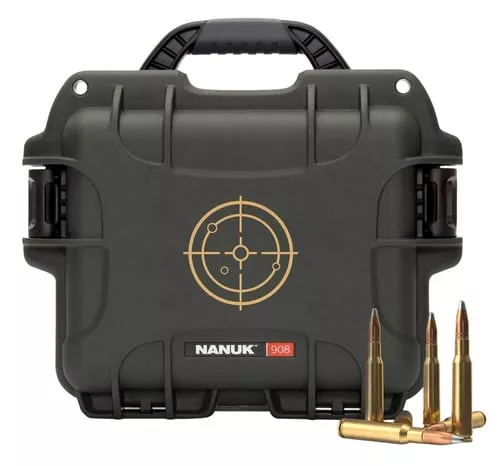 Nanuk 908AMMO6 908 Ammo Case 223Rem Olive/White Resin 600rds