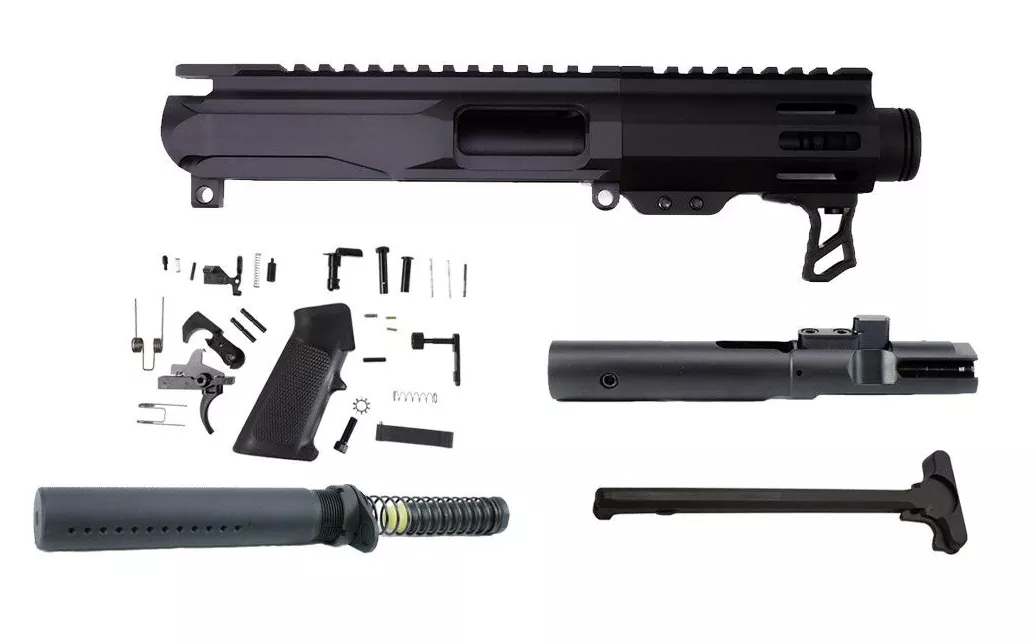 NBS 4″ Slick Side Billet 9mm M-LOK Pistol Kit