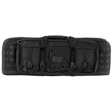 NcSTAR Double Carbine Case, 36" Rifle Case, Nylon, Black, Exterior PALS Webbing, Interior Padded with Thick Foam, Accommodates two Rifles CVDC2946B-36
