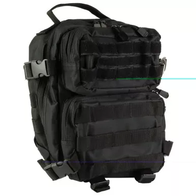 NcSTAR Every Day Pack, Backpack, 12.5"x11.5"x3" Main Compartment, Black, Two Small Compartments with Four Cinch Straps, Molle Webbing, Adjustable Bottom Straps CVEDP3056B
