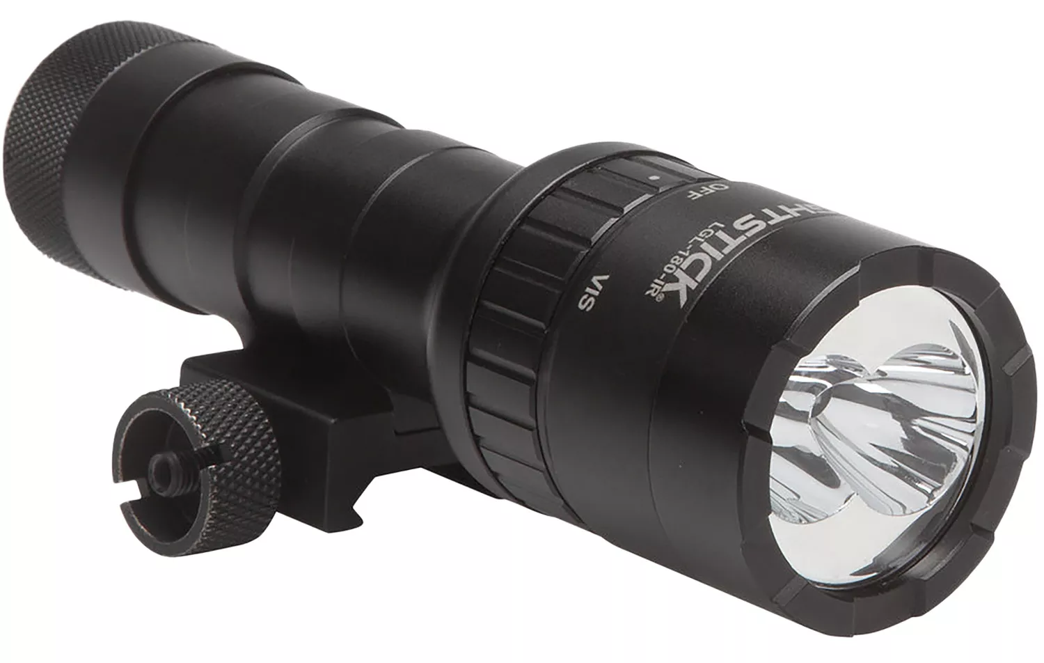 Nightstick LGL180IR Dual-Beam Long Gun Light Kit with IR IlluminatorBlack Anodized Hardcoat 1100 Lumens White LED 940 nM Infrared