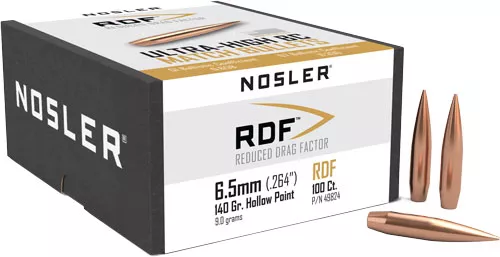 NOSLER BULLETS 6.5MM .264 – 140GR RDF HPBT 100CT