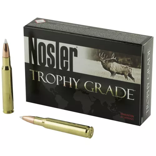 Nosler Trophy Grade Hyper Velocity Centerfire Ammunition, 30-06 Springfield, Nosler AccuBond, 165 Grain – 20 Cartridge Box ( 20 / 1 )