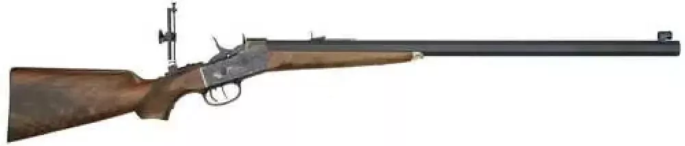 Octagonal Barrel Rolling Block with Walnut Checkered Pistol Grips