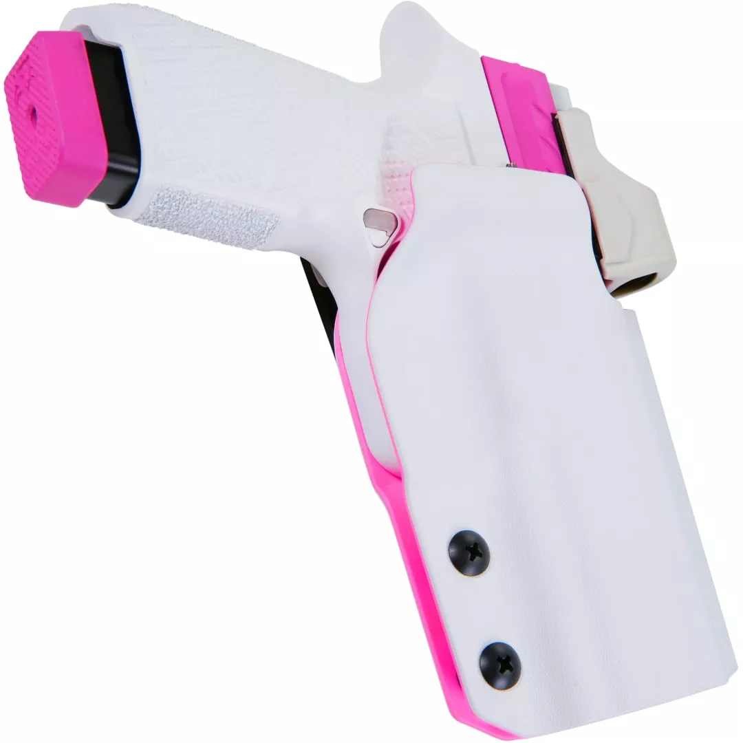 OWB Fits P320 M17 / Carry X / Compact OWB White / Pink Kydex Open Carry Holster Right