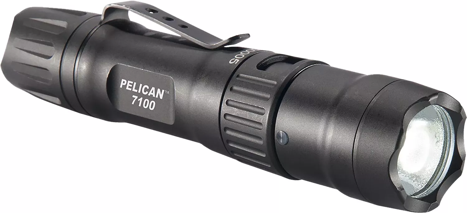 Pelican 7100 Tactical FlashlightBlack Anodized 33/348/695 Lumens White LED