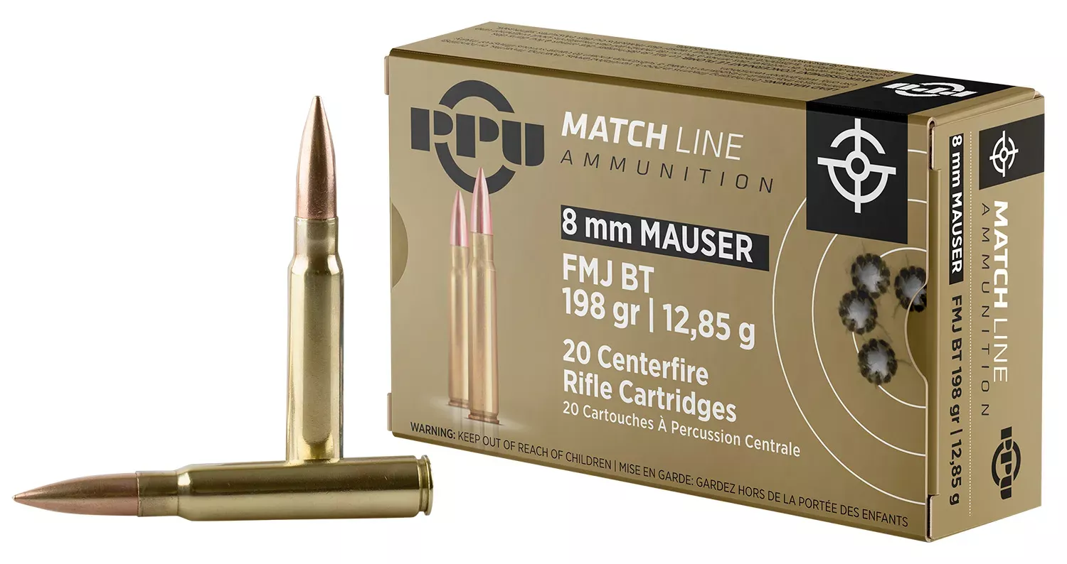 PPU 8MM Mauser 200 GR, 20-Round Box