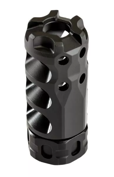 Precision Armament Hypertap Titanium Slim Muzzle Brake – 5.56/223 – 1/2×28 – Black – A04800