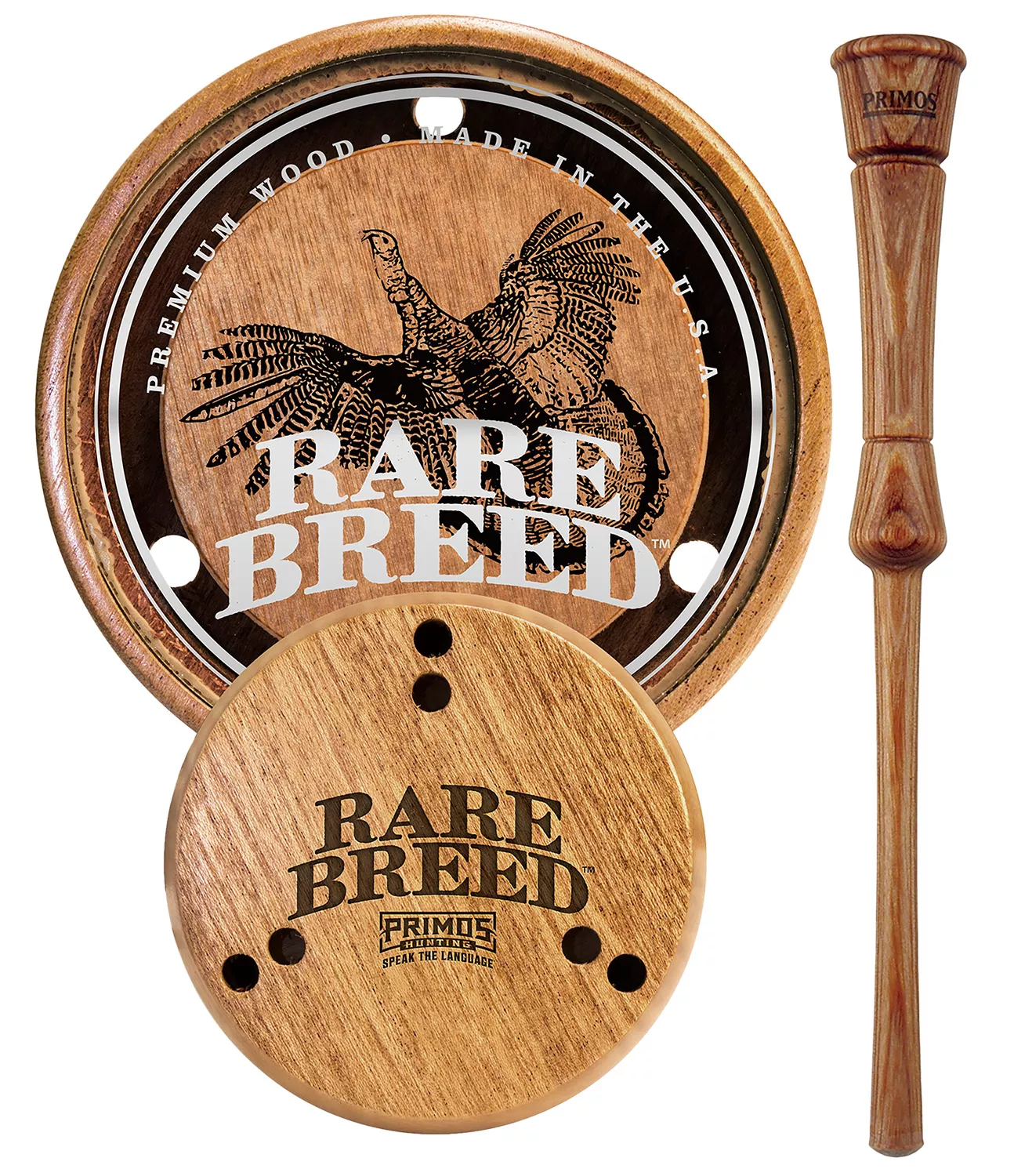 Primos PS2903 Rare BreedFriction Call Attracts Turkeys Natural Glass/Wood