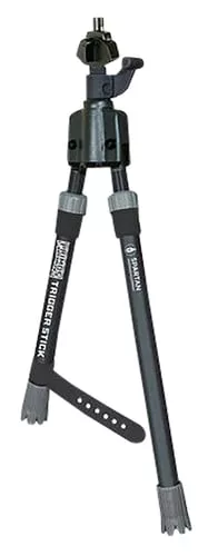 Primos Trigger Stick Gun Mounted Bipod Short Black with Spartan Technology