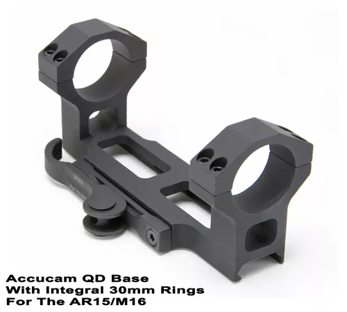 Quick Detach Scope Mounting Base With Integral 30mm Scope Rings