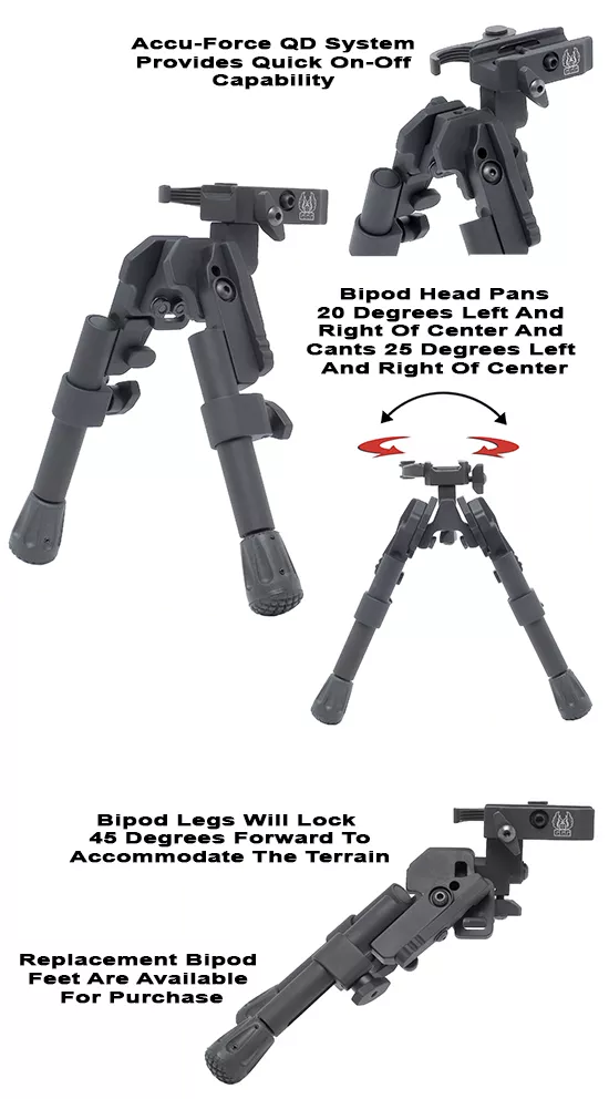 Quick Detach XDS-2C Compact Tactical Bipod