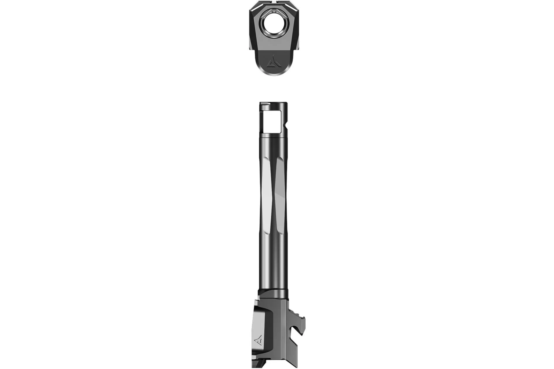 Radian AFTERBURNER + RAMJET INTRA-LOK Combo for GLOCK 48 – Muzzle Compensator and Fluted Barrel 1:10 Twist – R0844