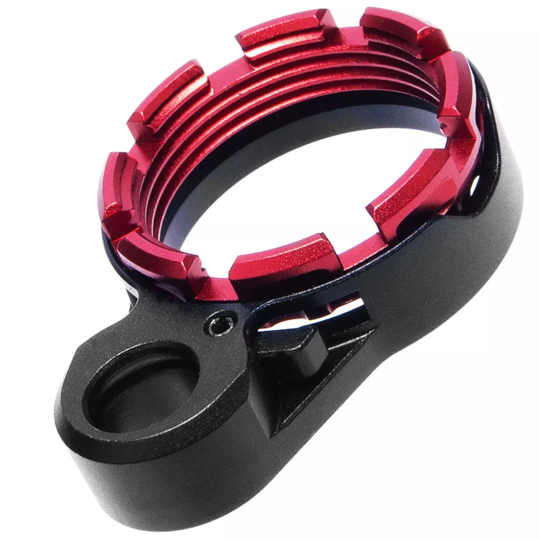 Red Locking AR Castle Nut – Fortis K2