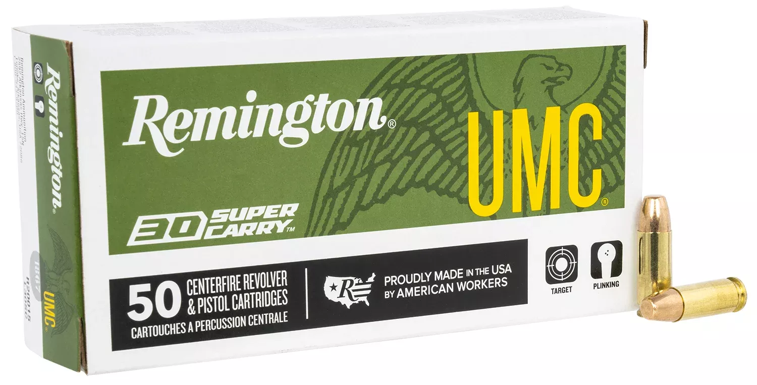 Remington Ammunition R20015 UMC30SuperCarry 100gr Full Metal Jacket 50 Per Box/20 Case
