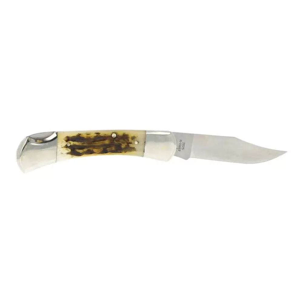 Remington Ole Granddad Bullet Folding Knife 3-3/4 Clip Blade Stag