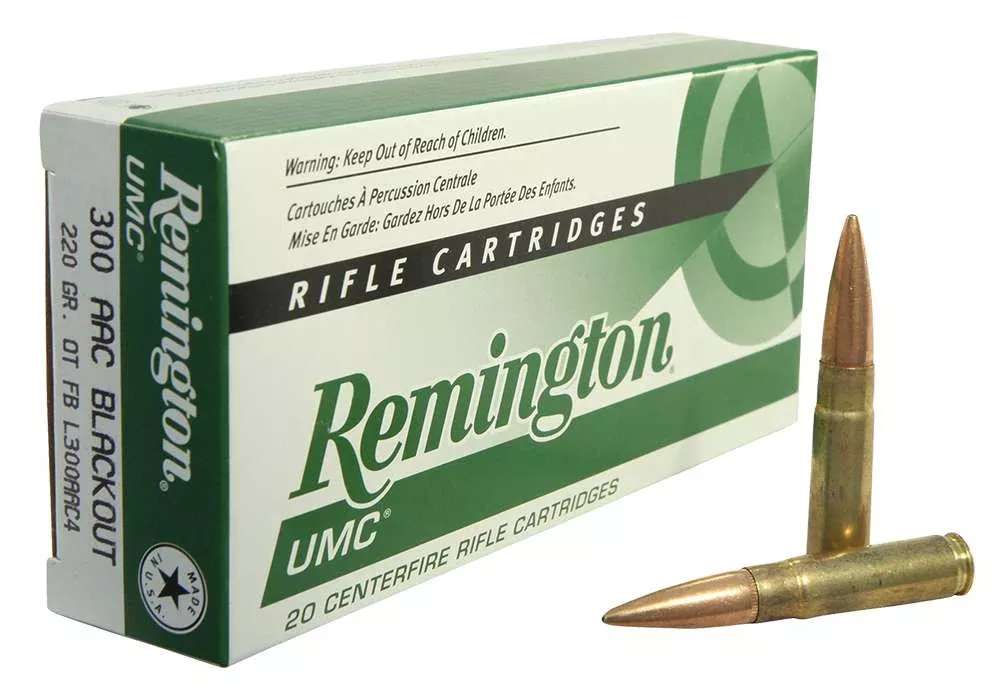 Remington UMC Rifle Ammunition .300 AAC Blackout 220 gr OTM 940 fps 20/ct