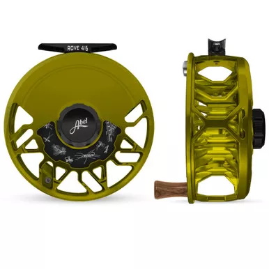 Rove 4/6 Olive Reel w/ Black Drag Knob and Walnut Handle