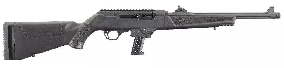 Ruger 19100 PC Carbine 9mm Luger 17+1 16.12" Threaded/Fluted Barrel, Type III Hard Coat Anodized Aluminum Alloy Receiver, Synthetic Stock, Optics Ready