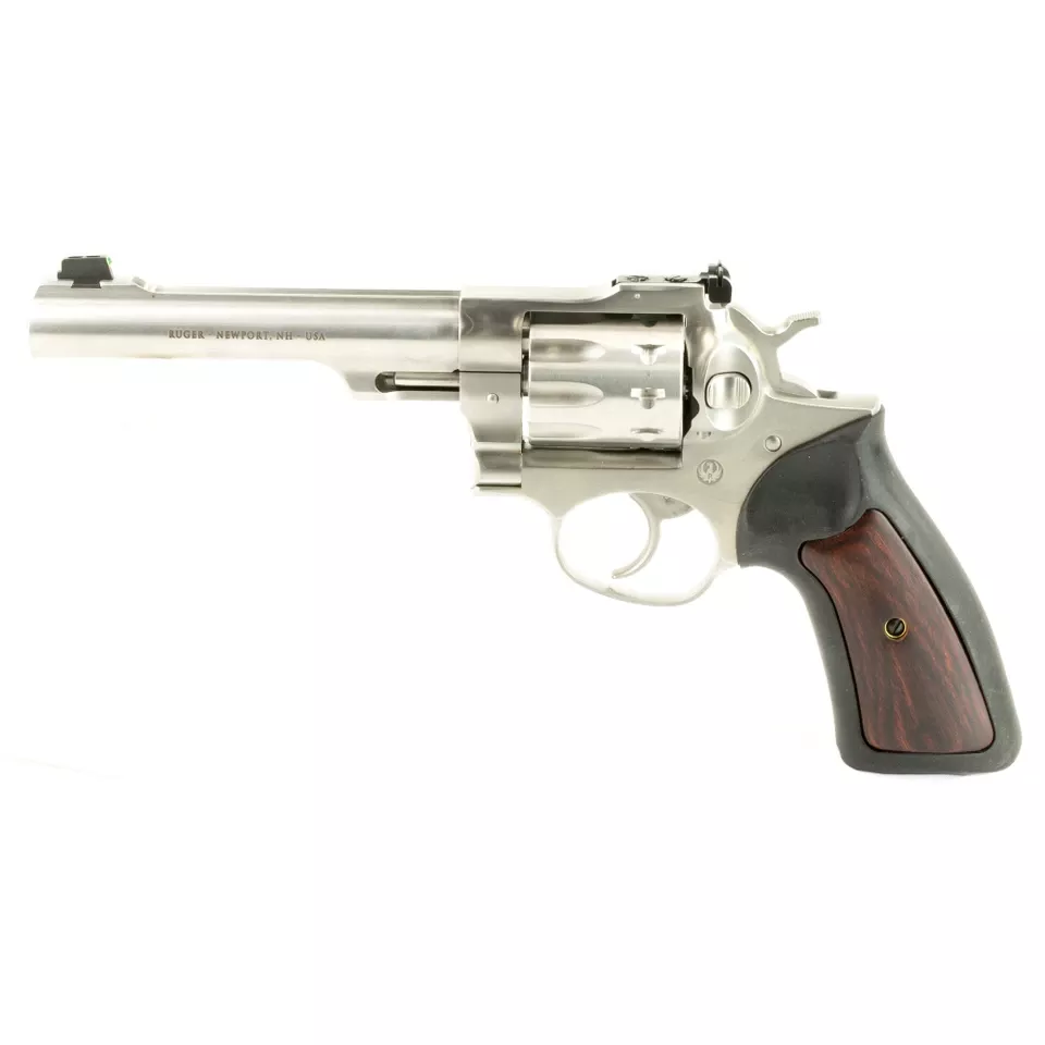 Ruger GP100 .22LR 5.5" Stainless Steel Revolver with Adjustable Fiber Optic Sights