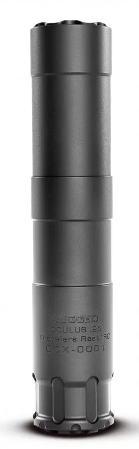 RUGGED SUPPRESSOR OCU22 Oculus22 22 LR 1.06" Black Cerakote 17-4 Stainless Steel 1/2"-28 tpi