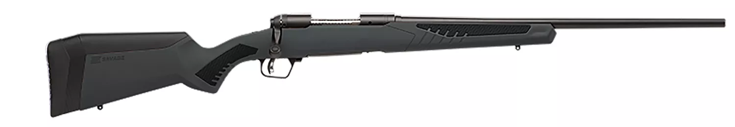 Savage Arms 57039 110 Hunter Full Size 270 Win 4+1 22″ Matte Black Button-Rifled Barrel, Matte Black Drilled & Tapped Carbon Steel Receiver, Adj AccuStock Matte Gray Synthetic Stock, Right Hand