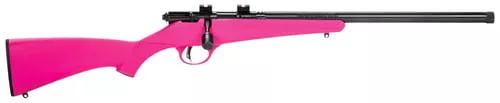 Savage Rascal FV-SR Rifle .22LR Single Shot 16″ Heavy Barrel Synthetic Stock Pink