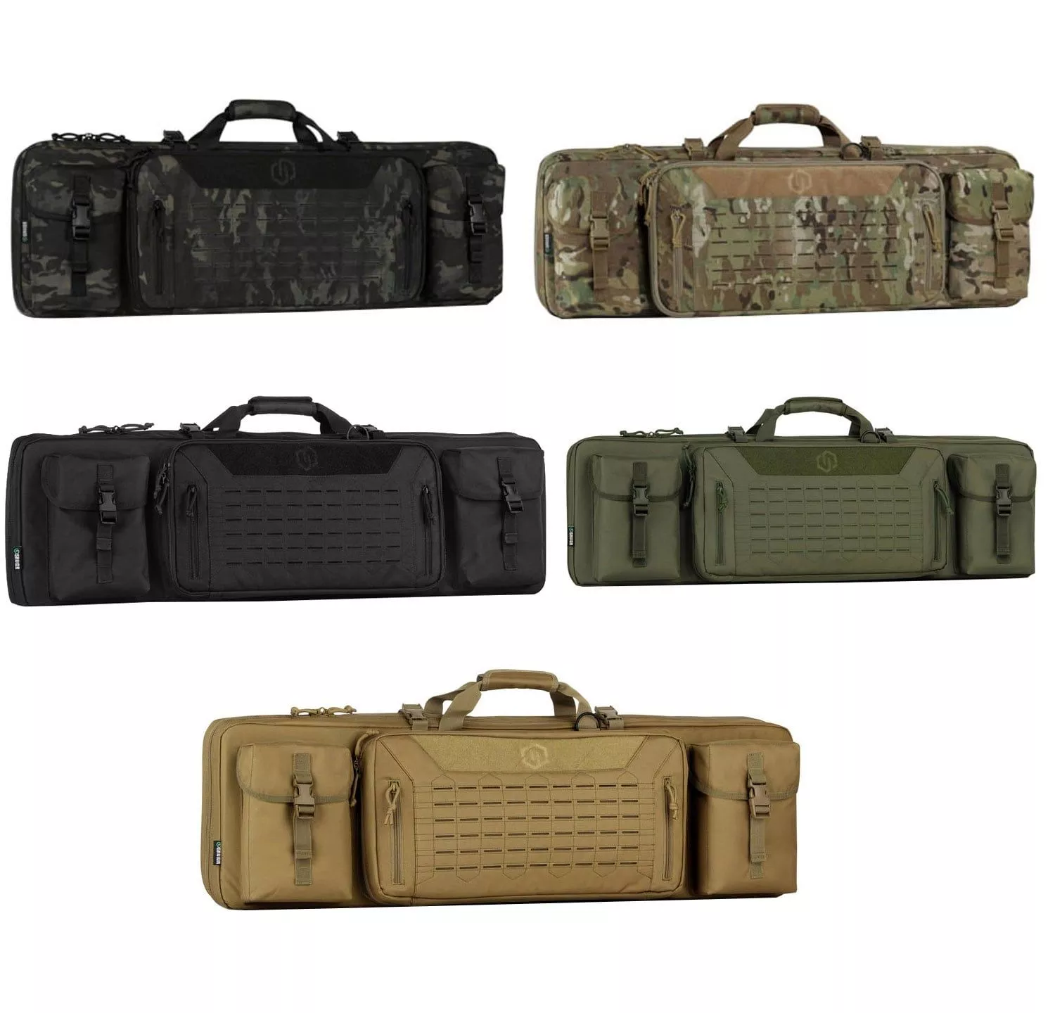 Savior Equipment Urban Warfare Double Rifle Bag – Suitable for Rifle Shotgun, w/ Backpack Strap, 36″ Long – Grey