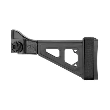 SB Tactical SBT, Folding Pistol Brace, Fits HK UMP and B&T APC, Black, Includes Adjustable Nylon Strap SBT-01-SB