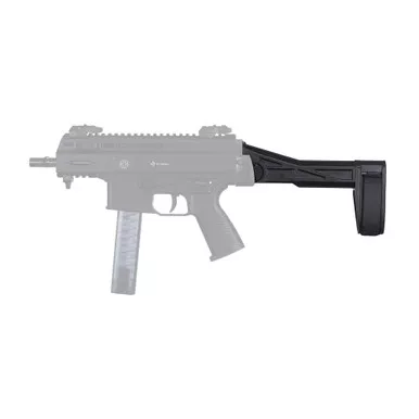 SB Tactical SBT-G2, Side Folding Stabilizing Brace, Fits HK UMP and B&T APC, Black, Includes Adjustable Nylon Strap SBT2-01-SB