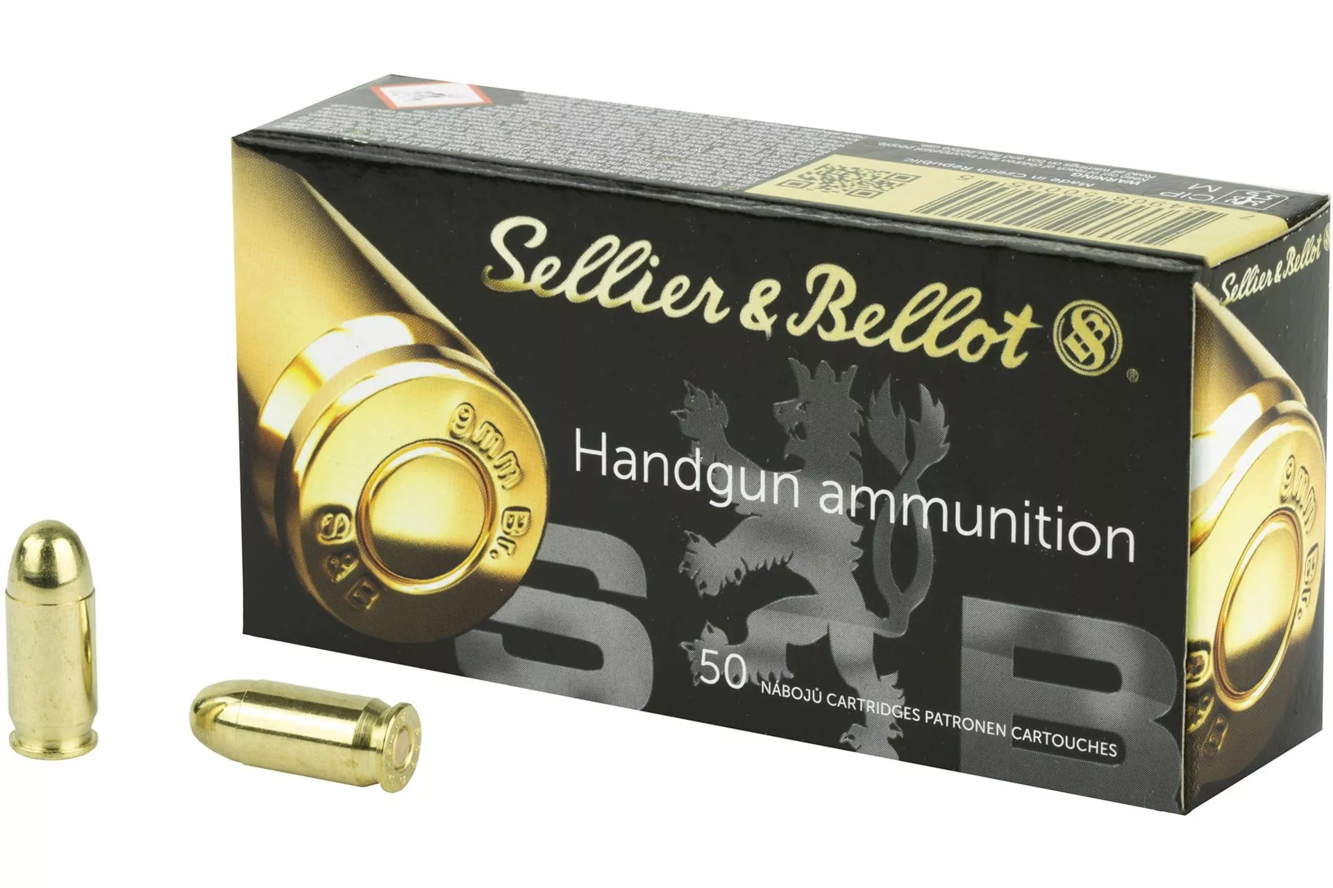 Sellier & Bellot Pistol 380ACP 92 Grain Full Metal Jacket Handgun Ammo – 50 Rounds – SB380A