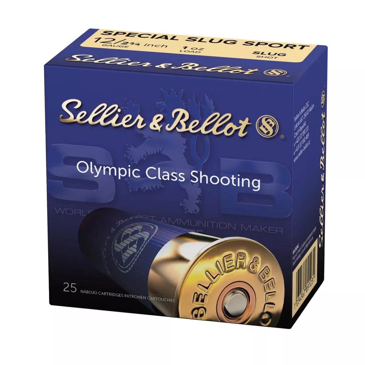 Sellier & Bellot Shotgun Ammunition 12 ga 2 3/4″ 1 oz Sepcial Slug Sport 25/ct