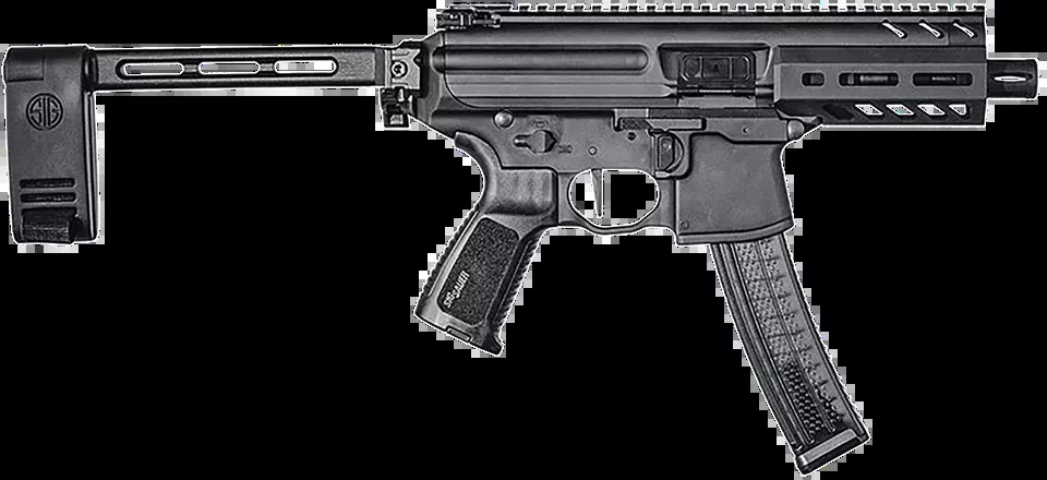 Sig Sauer MPX K 9mm Luger, 4.5" Barrel, 30+1 Capacity, Black Finish, Folding Brace Stock
