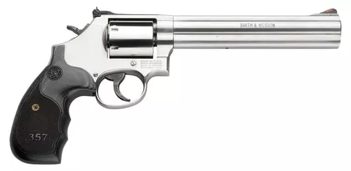 Smith & Wesson L-Frame Model 686 Plus Handgun .357 Mag 7rd Capacity 7″ Barrel Silver with Black Grip