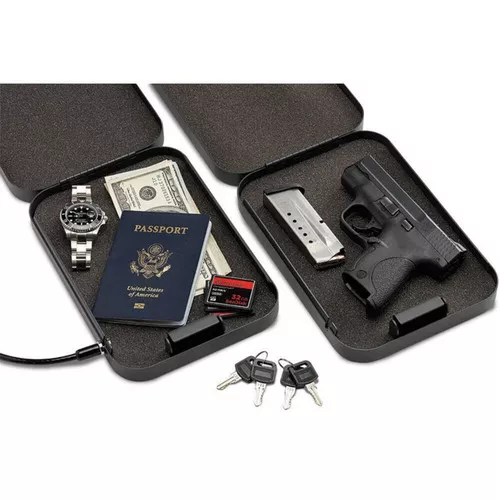 SnapSafe 75221 Lock Box2XL Key Entry Black Steel 11.50 L x 8.50 W x 2.50 D 2pk UPC: 851529004266