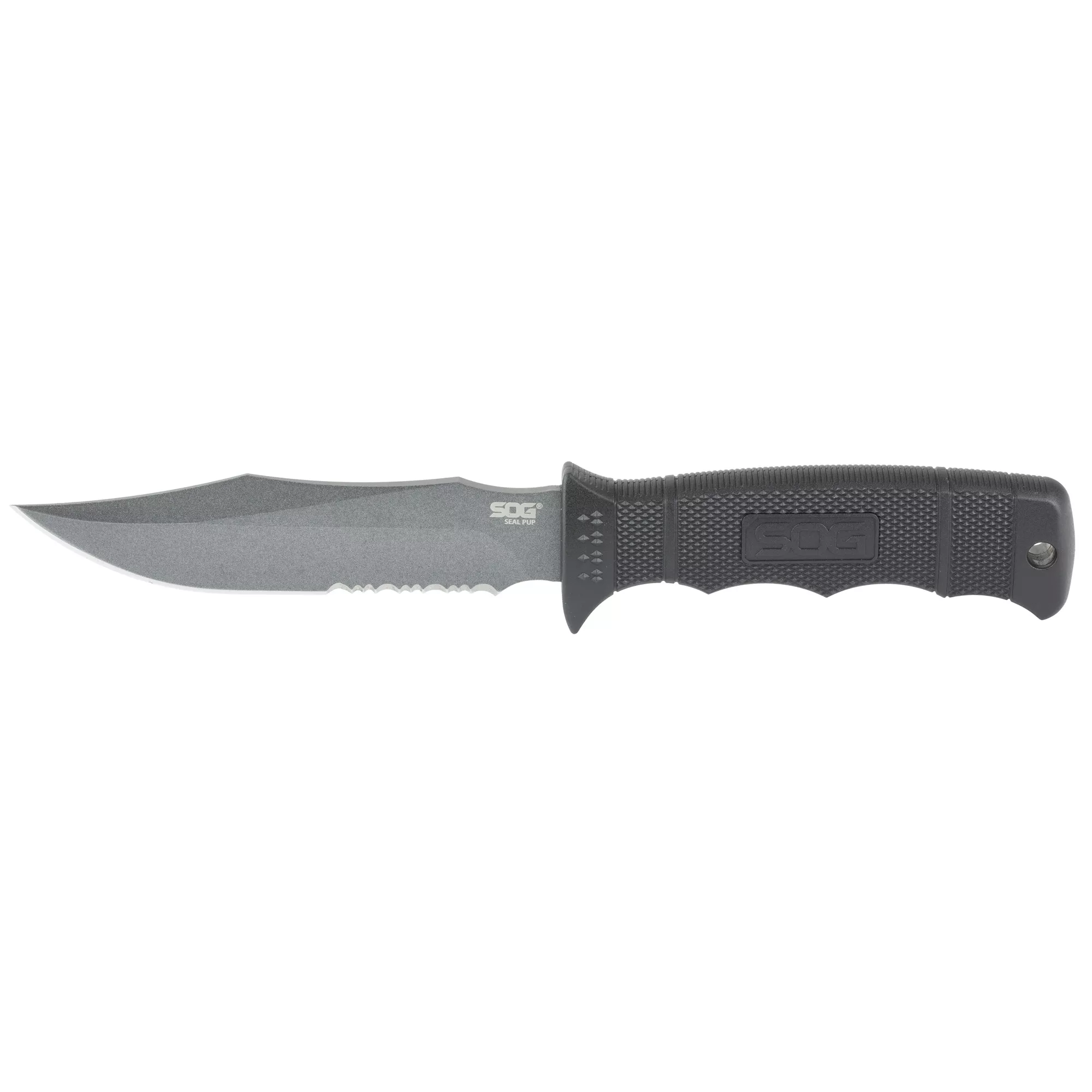 SOG SEAL PUP BLCK 4.75″ NYLON W/STH