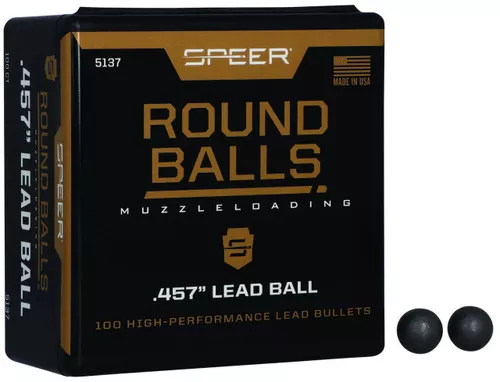 Speer 5137 Lead Balls45 Cal Lead Ball .457 Dia 143 gr 100 Per Box 5 Case UPC: 076683051370