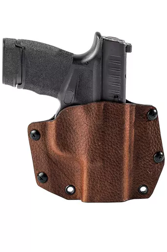 Springfield Hellcat Micro-Compact OSP 9mm- Brown Leather Hybrid OWB