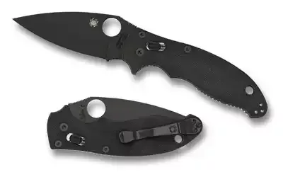 Spyderco Manix 2 Black Blade Plain Edge