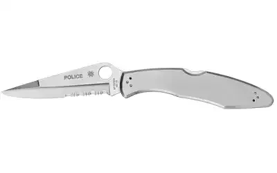 Spyderco Police Model Folding Knife Partially Serrated Edge