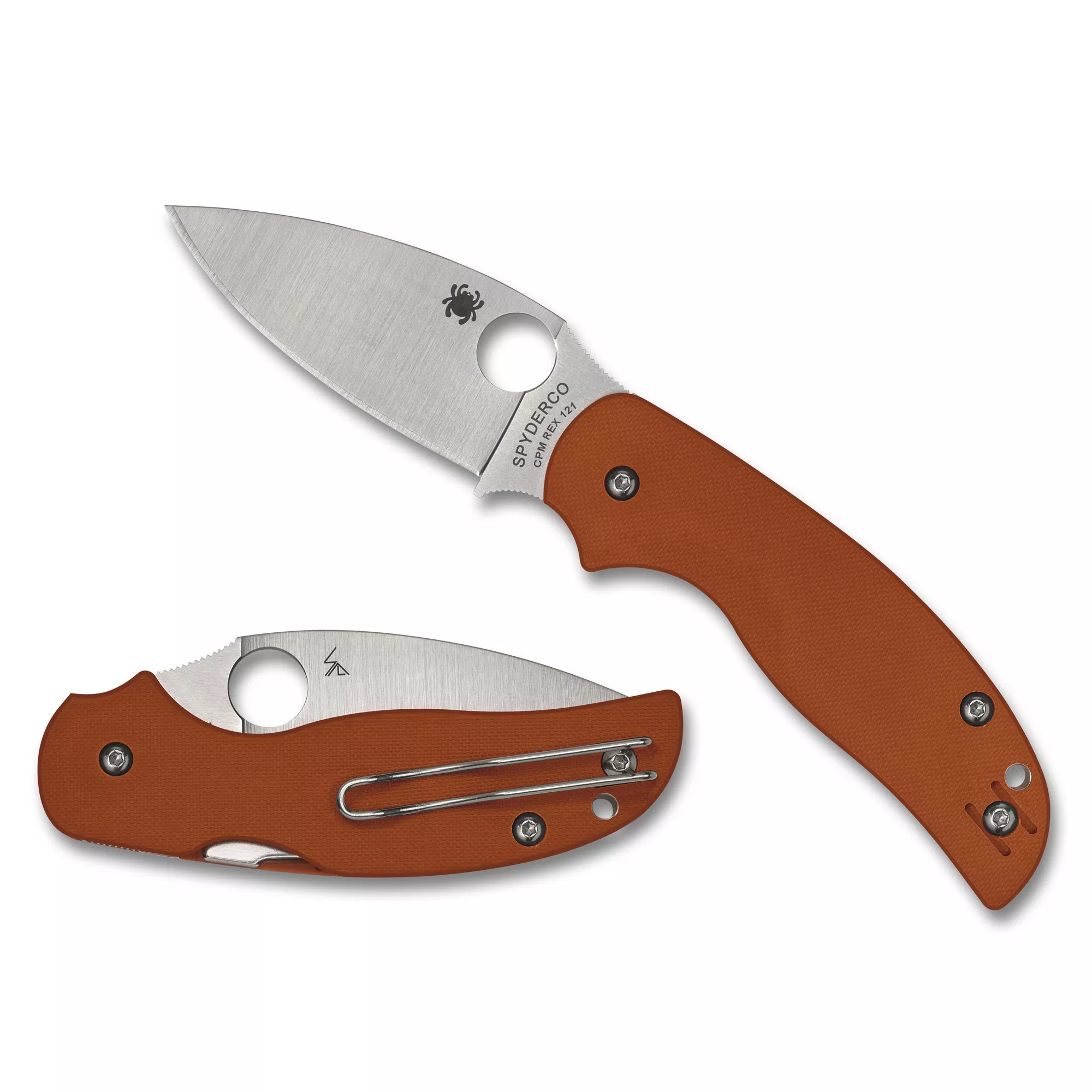 SPYDERCO SAGE 5 BRNT G-10 3″ ORG