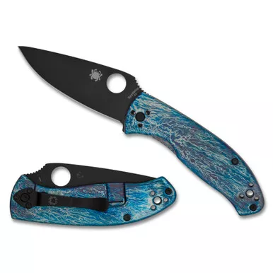 Spyderco Tenacious TI Disarray Handle - Black/Blue