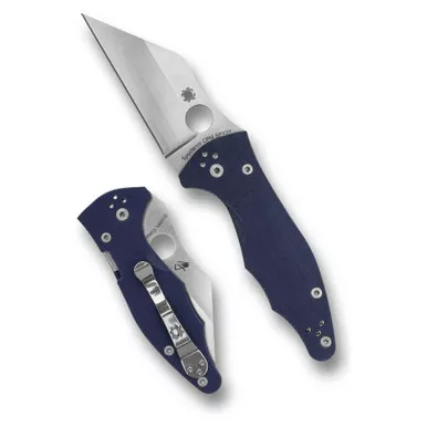 Spyderco Yojimbo 2 - Folding Knife, Plain, 3.2", Silver
