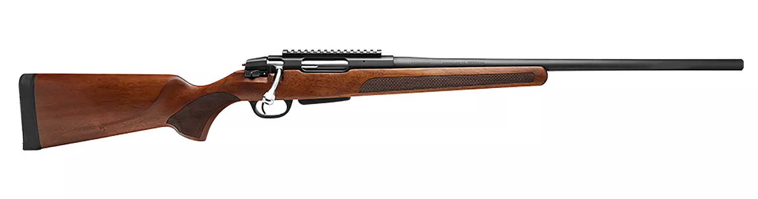 Stevens 18940 33430-06 Springfield 3+1 22″ Matte Black Target Crown Barrel, Drilled & Tapped w/Picatinny Rail Carbon Steel Receiver, Turkish Walnut Fixed Sporter Stock
