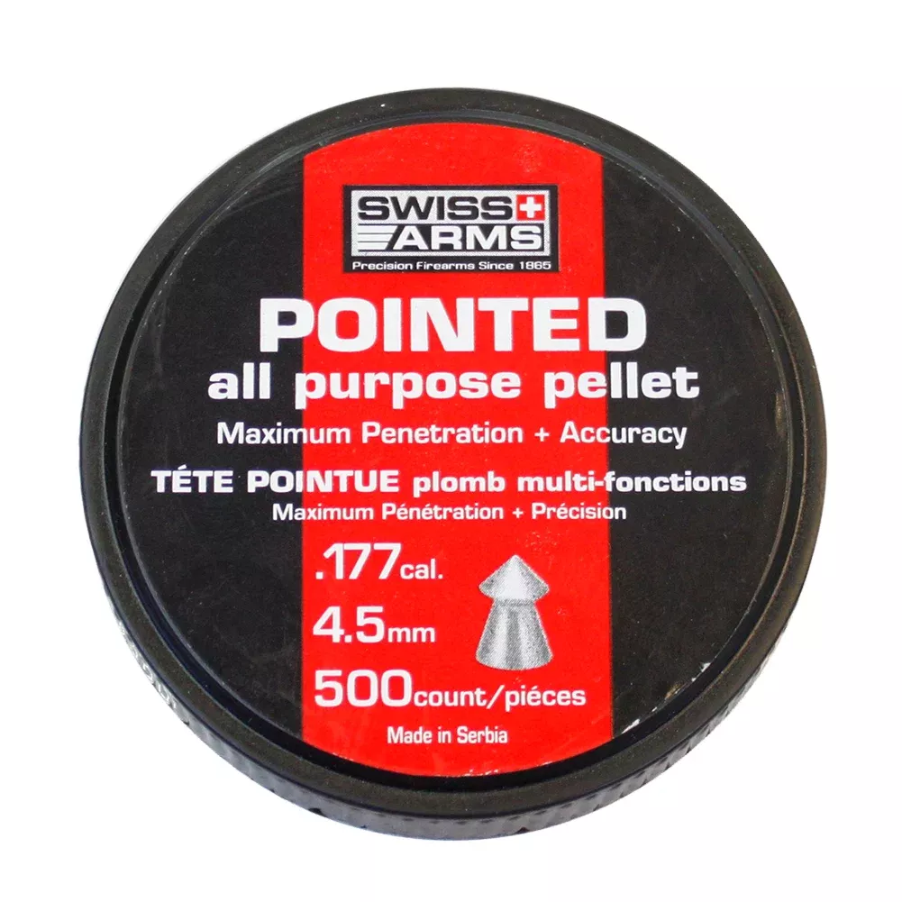 Swiss Arms Pointed All Purpose .177 Cal Air Gun Pellets 500 Rounds
