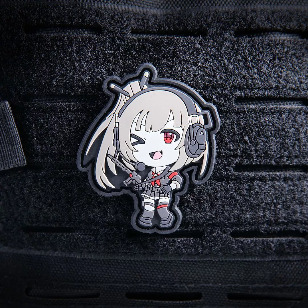 Tactical Anime Girl Waifu Kawaii PVC Patch Hook and Loop
