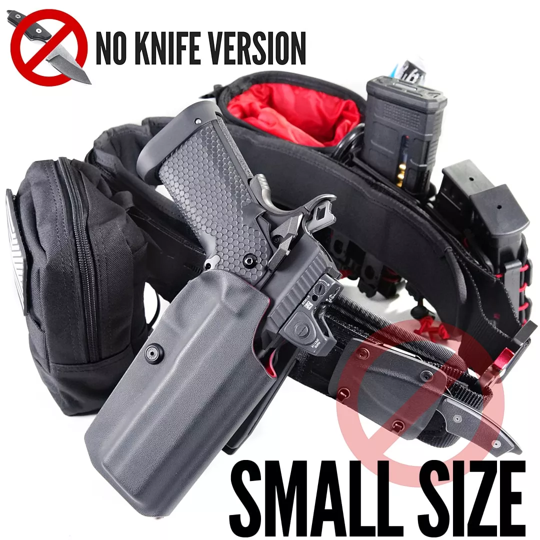 Tactical Battle Belt Loadout Kit Molle Padded Metal Buckle 28″ – 30″ (SIZE: SMALL) (No Knife Version)